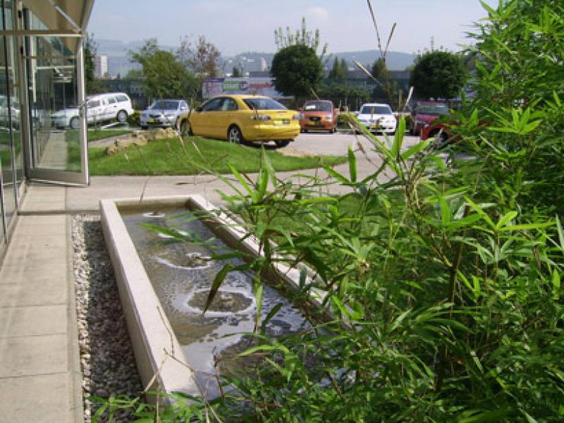 Wasserspiel der Aussenanlage